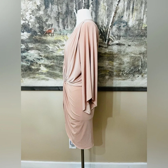 MISA Los Angeles Teget Draped Dress in Nude Size Small NWOT - Picture 4 of 16